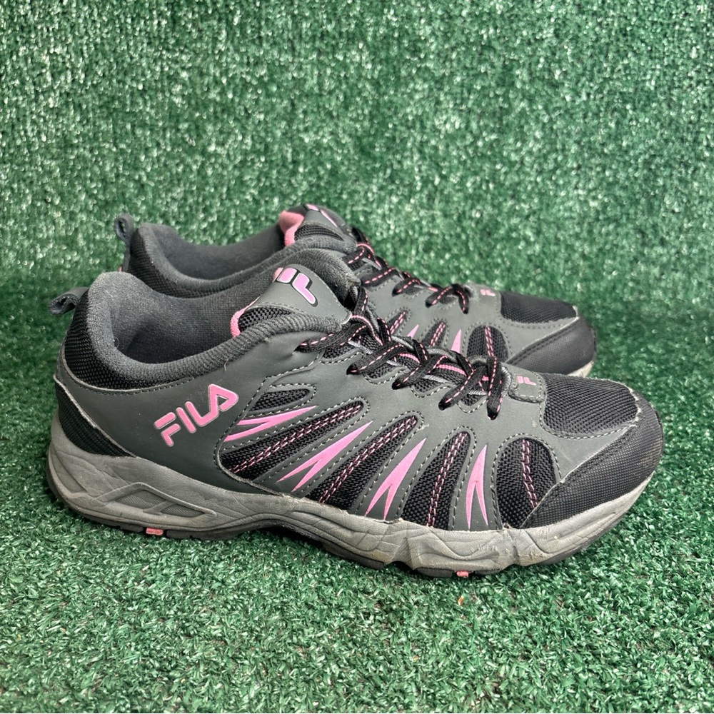 Fila‎ Womens Lace Up Size 8 Gray Pink All Terrain Running Shoes